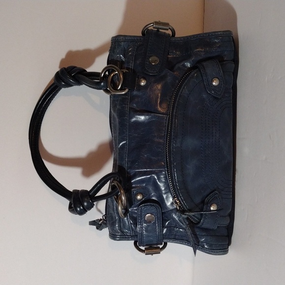 Franco Sarto Handbags - Franco Sarto Distressed Blue Shoulder Bag